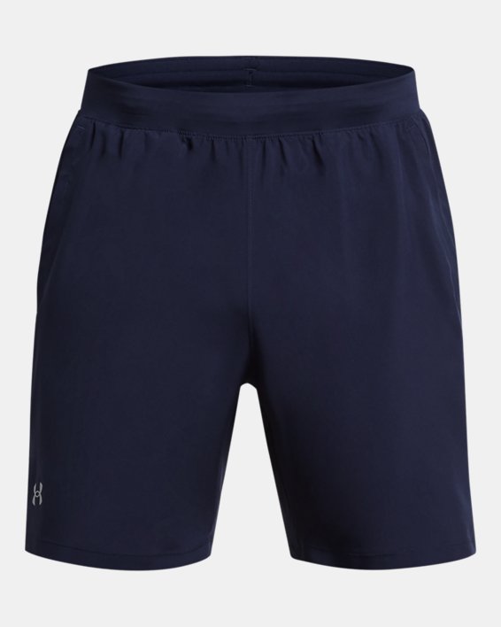 Men's UA Launch 7" Shorts in Blue image number 4